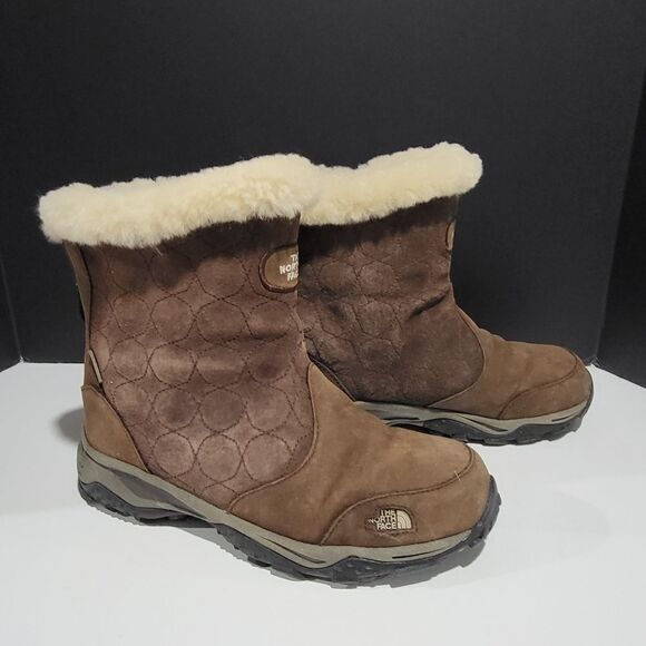North Face Women's Brown Suede Winter Boots - Picture 2 of 15